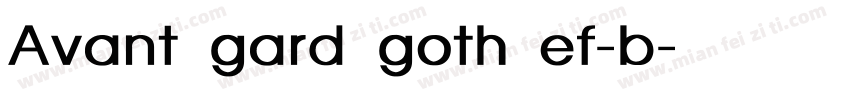 Avant gard goth ef-b字体转换